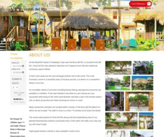 Hoteldelriobelize.com(Hotel del Rio) Screenshot