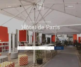 Hoteldeparis-Sete.com(⇒ Hôtel de Charme à Sète) Screenshot