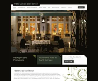 HotelduCDesaintsimon.com(Hotel Duc de Saint Simon) Screenshot