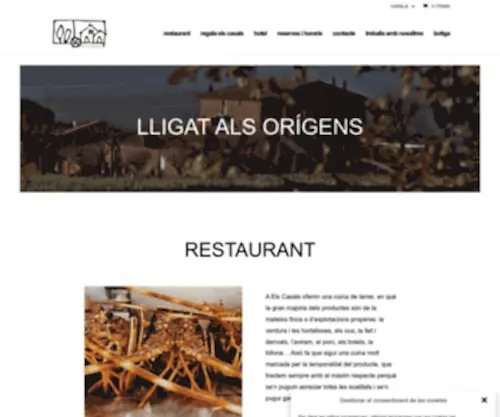 Hotelelscasals.com(Restaurant Els Casals) Screenshot