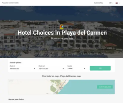 Hoteles-Playadelcarmen.com(Playa del Carmen hotels & apartments) Screenshot