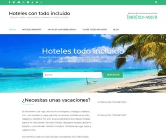 Hotelescontodoincluido.com(Hoteles todo incluido) Screenshot