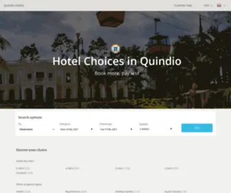 Hotelesdelquindio.com(Quindio hotels & apartments) Screenshot