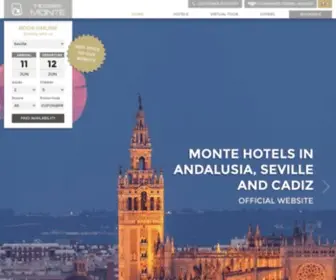 Hotelesmonte.com(Monte Hotels in Seville and Cadiz) Screenshot