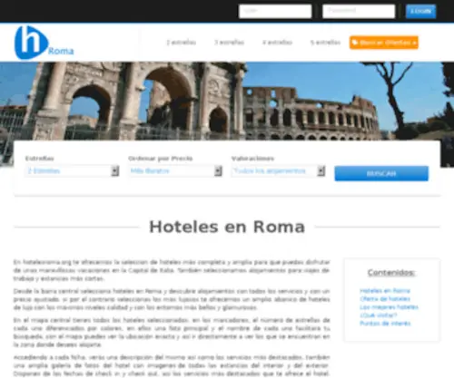 Hotelesroma.org(De beste bron van informatie over Hoteles roma) Screenshot