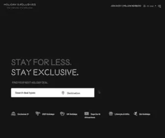 Hotelexclusives.com(Holiday Exclusives) Screenshot