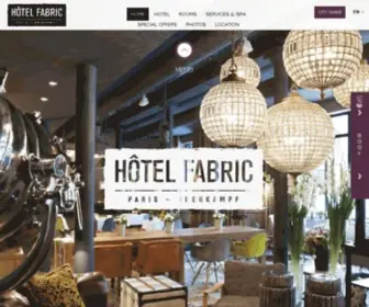 Hotelfabric.com(Hôtel Fabric Paris) Screenshot