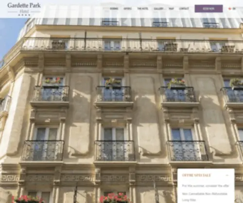 Hotelgardettepark.com(Gardette Park Hotel Paris) Screenshot