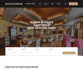 Hotelgrandmahal.com(Hotel Grand Mahal in Near Agricultural University Road) Screenshot