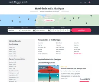 Hotelkohphangan.com(Ko Pha Ngan hotels & apartments) Screenshot