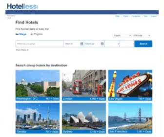 Hotelless.com(Accommodation) Screenshot
