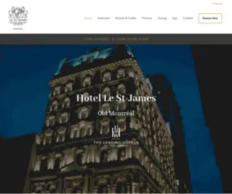 Hotellestjames.com(James Montréal) Screenshot