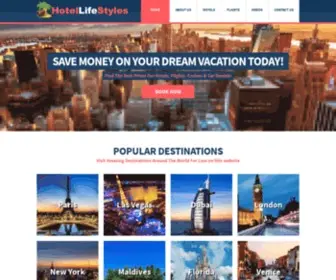 Hotellifestyles.com(Save Money On Your Dream Vacation Today) Screenshot