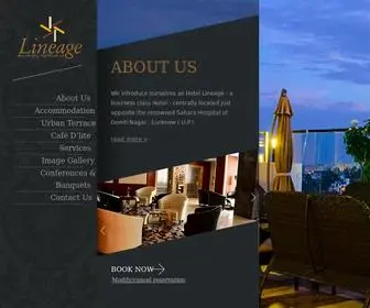 Hotellineage.com(Lineage Hotel) Screenshot