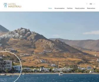 Hotelmaistrali.com(Serifos Hotels Greece) Screenshot