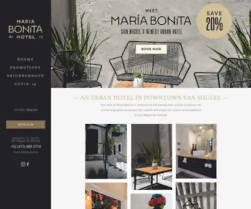 Hotelmariabonitasma.com(Maria Bonita) Screenshot