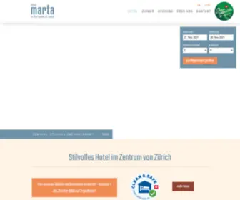 Hotelmarta.ch(Zentral, stilvoll und preiswert) Screenshot