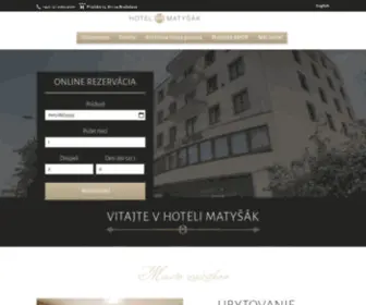 Hotelmatysak.sk(Hotel Matyšák) Screenshot