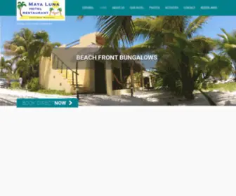 Hotelmayaluna.com(Hotel Restaurant Maya Luna) Screenshot