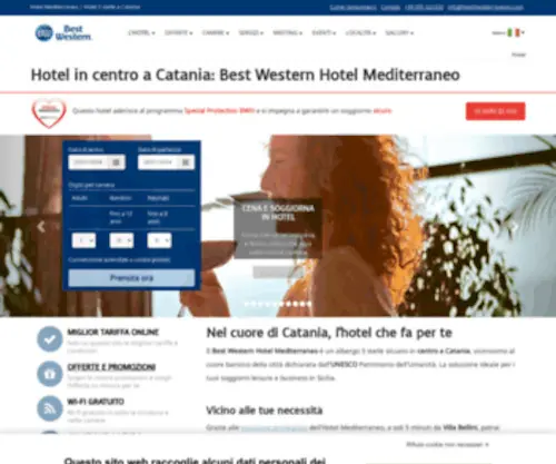 Hotelmediterraneoct.com(Hotel a Catania 3 stelle in centro) Screenshot