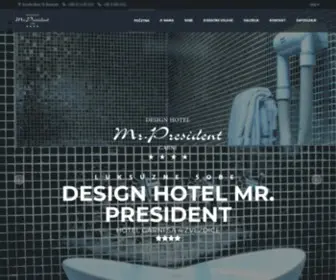 Hotelmrpresident.com(Design Hotel Mr) Screenshot