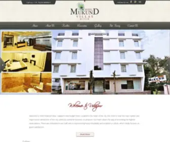 Hotelmukundvillas.com(Hotel Mukund Villas) Screenshot