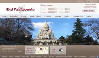 Hotelparislegendre.com(Hotel Paris Legendre) Screenshot