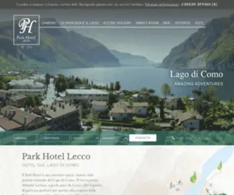 Hotelparkcomolago.com(Park Hotel a Lecco sul lago di Como) Screenshot