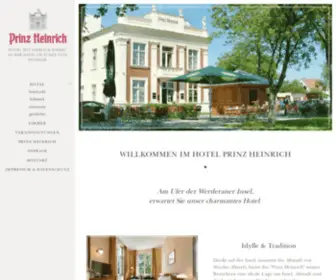 Hotelprinzheinrich.de(Hotel am See auf der Insel Werder Havel) Screenshot