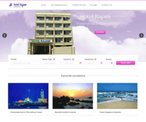 Hotelrajam.com(Hotel Rajam) Screenshot