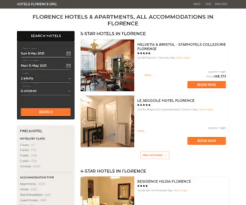 Hotels-Florence.org(Florence hotels & apartments) Screenshot