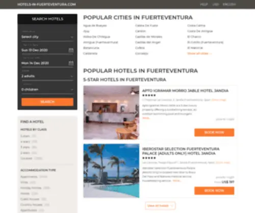 Hotels-IN-Fuerteventura.com(Fuerteventura hotels & apartments) Screenshot