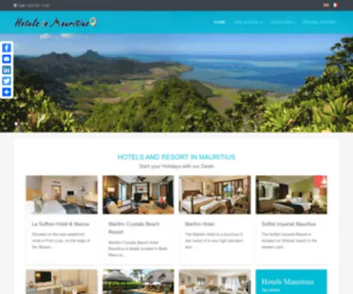 Hotels-IN-Mauritius.com(Hotels and Resorts) Screenshot