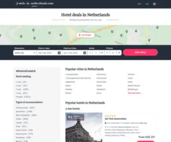 Hotels-IN-Netherlands.com(Netherlands hotels & apartments) Screenshot