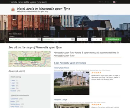 Hotels-Newcastle-Upon-Tyne.com(Newcastle upon Tyne hotels & apartments) Screenshot