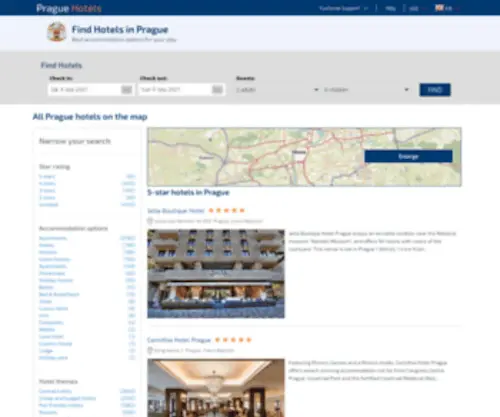 Hotels-Prague.net(Prague hotels) Screenshot