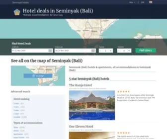 Hotels-Seminyak.com(All accommodations in Seminyak (Bali)) Screenshot