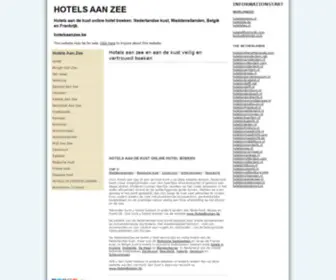 Hotelsaanzee.be(Hotels aan de kust online boeken) Screenshot