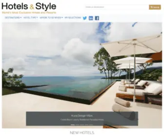 Hotelsandstyle.com(Luxury Hotels and Resorts) Screenshot