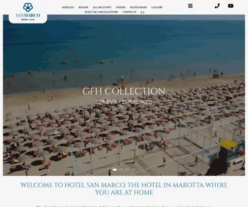 Hotelsanmarcomarotta.com(L’Hotel San Marco è un hotel a Marotta di Fano all inclusive) Screenshot