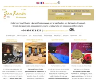 Hotelsanramonsomontano.com(Hotel Spa con Jacuzzi Barbastro) Screenshot