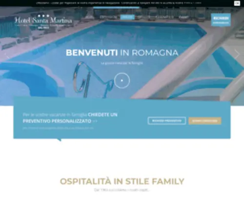 Hotelsantamartina.com(Hotel Santa Martina Villamarina di Cesenatico Alberghi Cesenatico Hotel Vacanze Villamarina di Cesenatico Pacchetti Tutto Compreso Bimbi Gratis) Screenshot