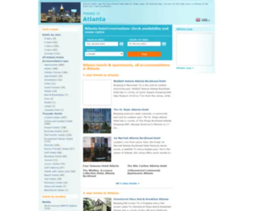 Hotelsatlantageorgia.net(Atlanta hotels & apartments) Screenshot