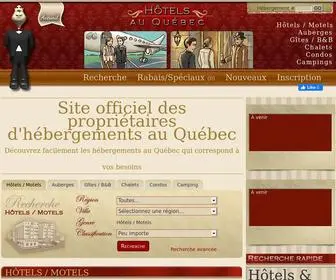 Hotelsauquebec.com(Hôtels au Québec) Screenshot