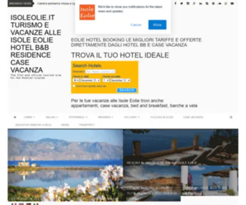Hotelsbookingonline.com(Lipari Alberghi albergo hotel Isole Eolie) Screenshot