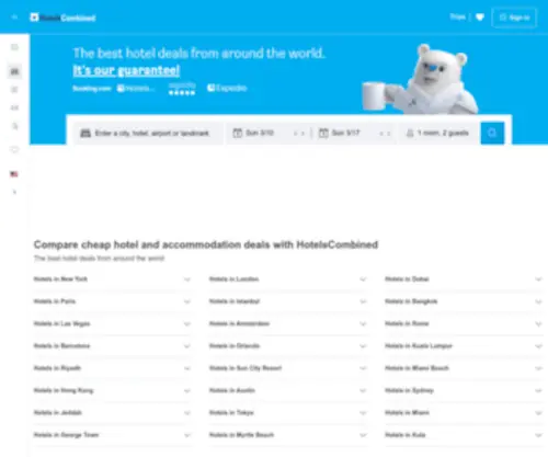 Hotelscombined.com(Find Cheap Deals & Discounts on Hotels) Screenshot