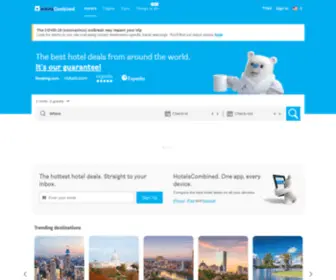 Hotelscombined.sk(Compare all the top travel sites in just one search to find the best hotel deals at HotelsCombined) Screenshot