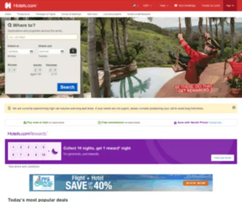 Hotels.com(Aanbiedingen en kortingen op luxe en goedkope hotels) Screenshot