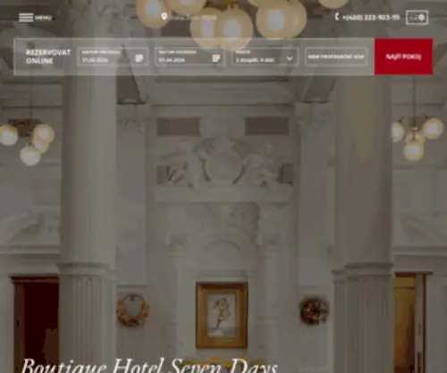 Hotelsevendays.cz(Boutique Hotel Seven Days Praha) Screenshot