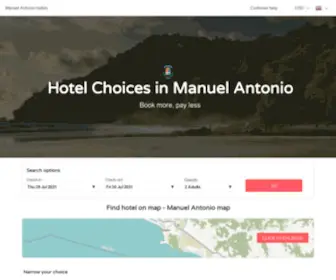 Hotelsinmanuelantonio.com(Manuel Antonio hotels & apartments) Screenshot